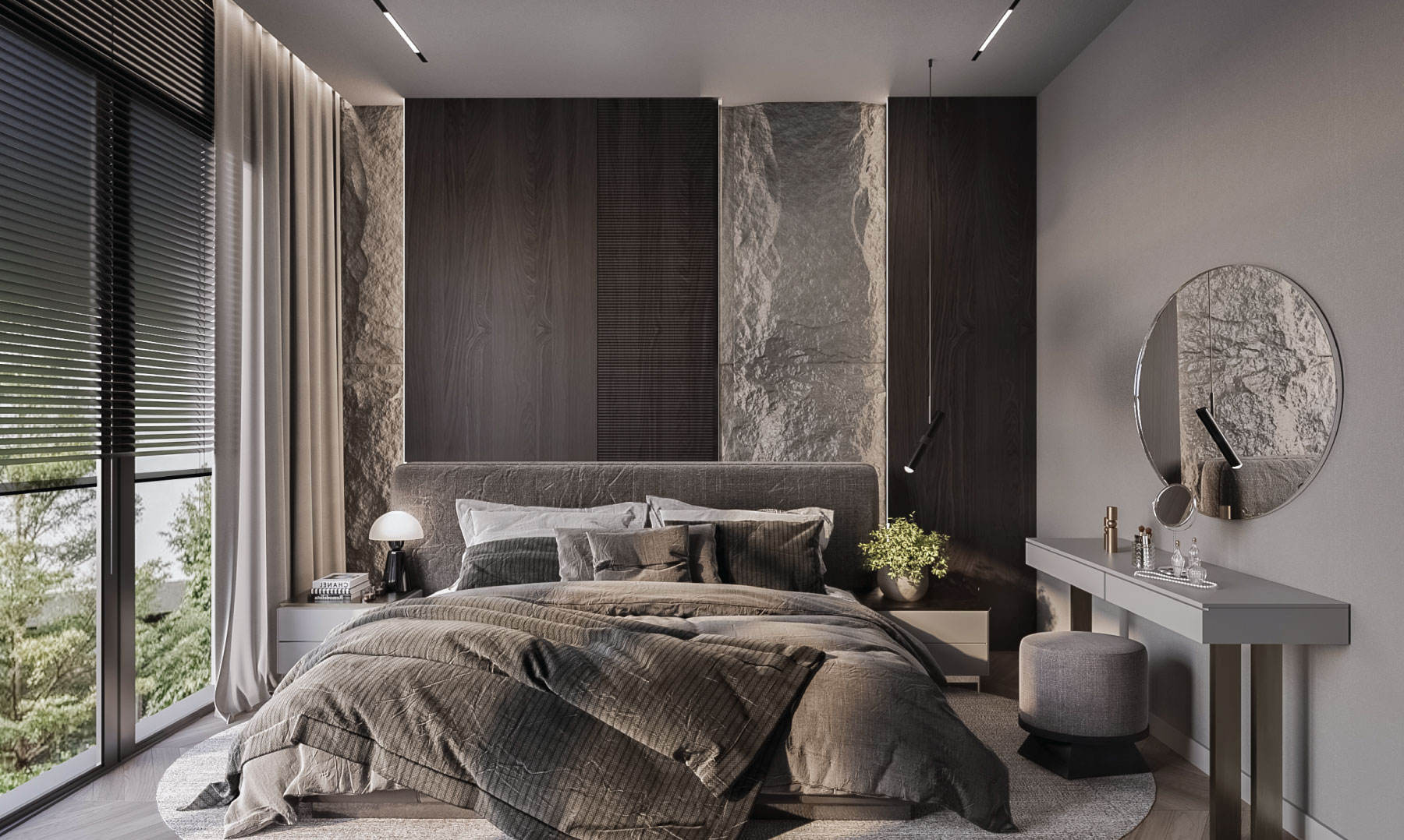 Master bedroom with coastal ocean view